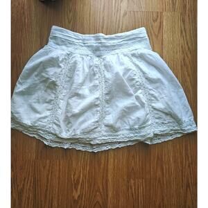 American Eagle White Cotton Mini Skirt - Size Small